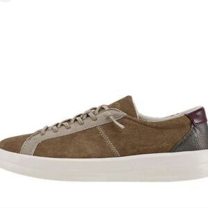 Hey Dude Women Karina Suede Chestnut Sneakers Slip On Shoes Sz 9